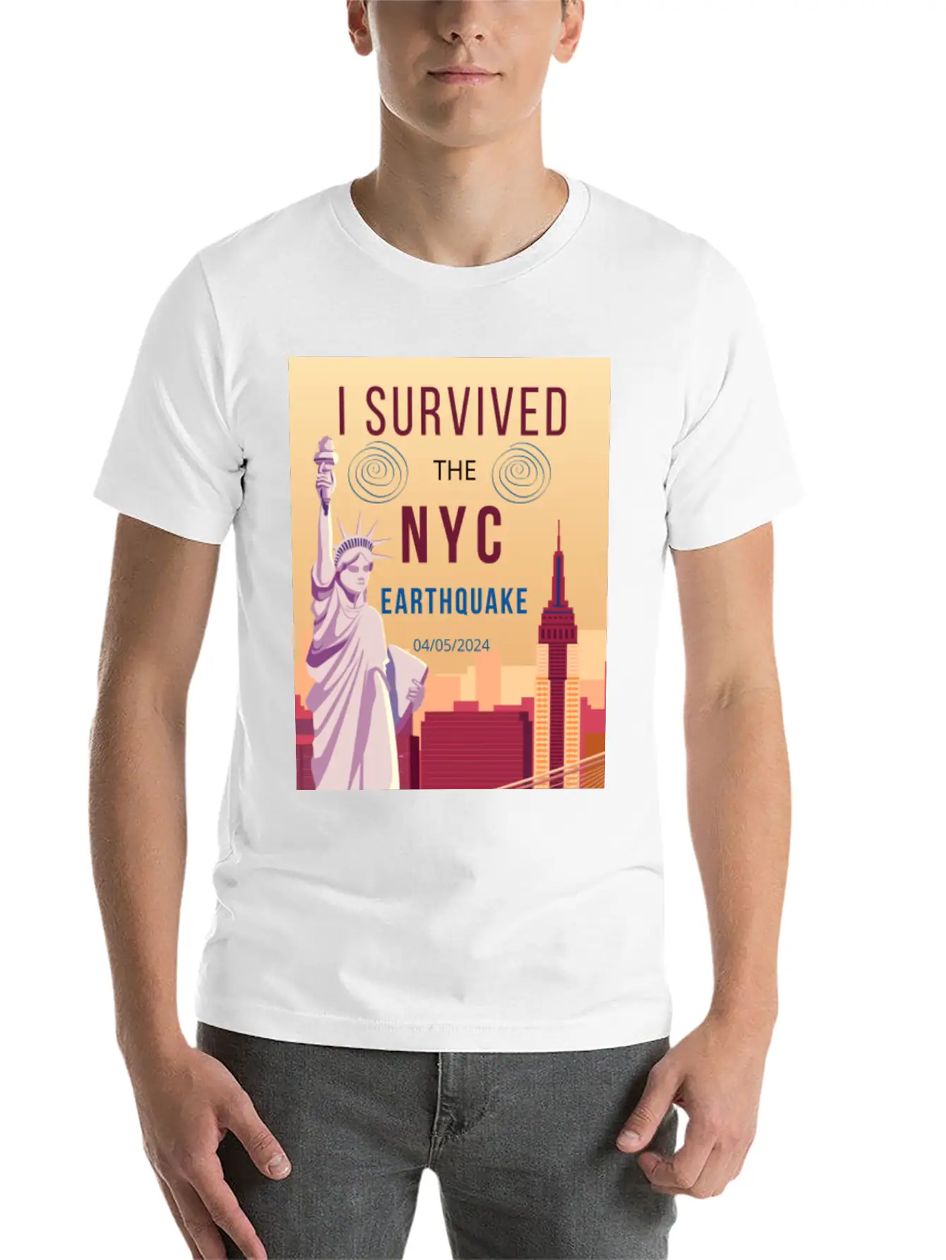 I Survived The NYC Earthquake Essential Cotton Tee For Daily Outfits – Unisex Style