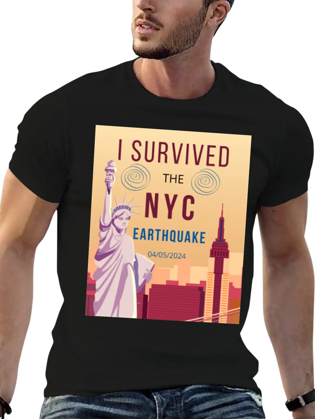 I Survived The NYC Earthquake Essential Cotton Tee For Daily Outfits – Unisex Style