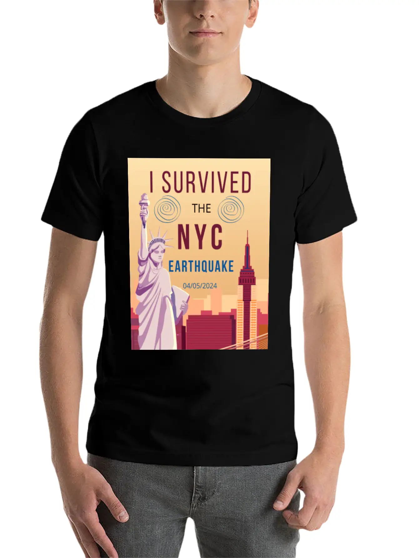 I Survived The NYC Earthquake Essential Cotton Tee For Daily Outfits – Unisex Style