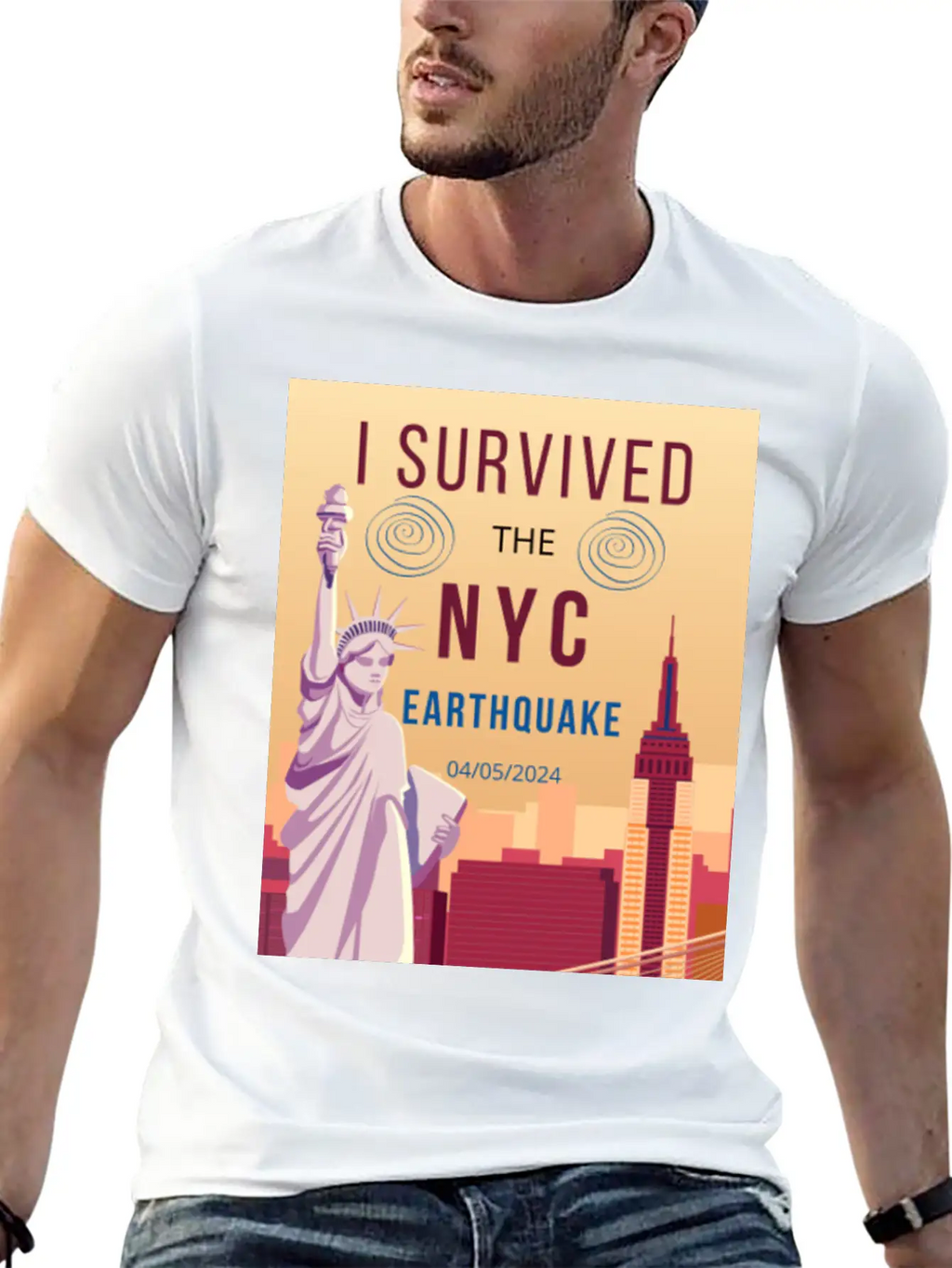 I Survived The NYC Earthquake Essential Cotton Tee For Daily Outfits – Unisex Style