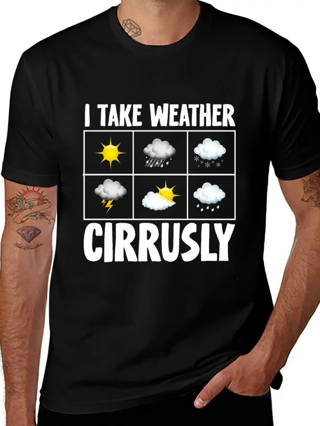 I Take Weather Cirrusly Weather Lover Classic Cotton Tee – Unisex Comfort For Any Season