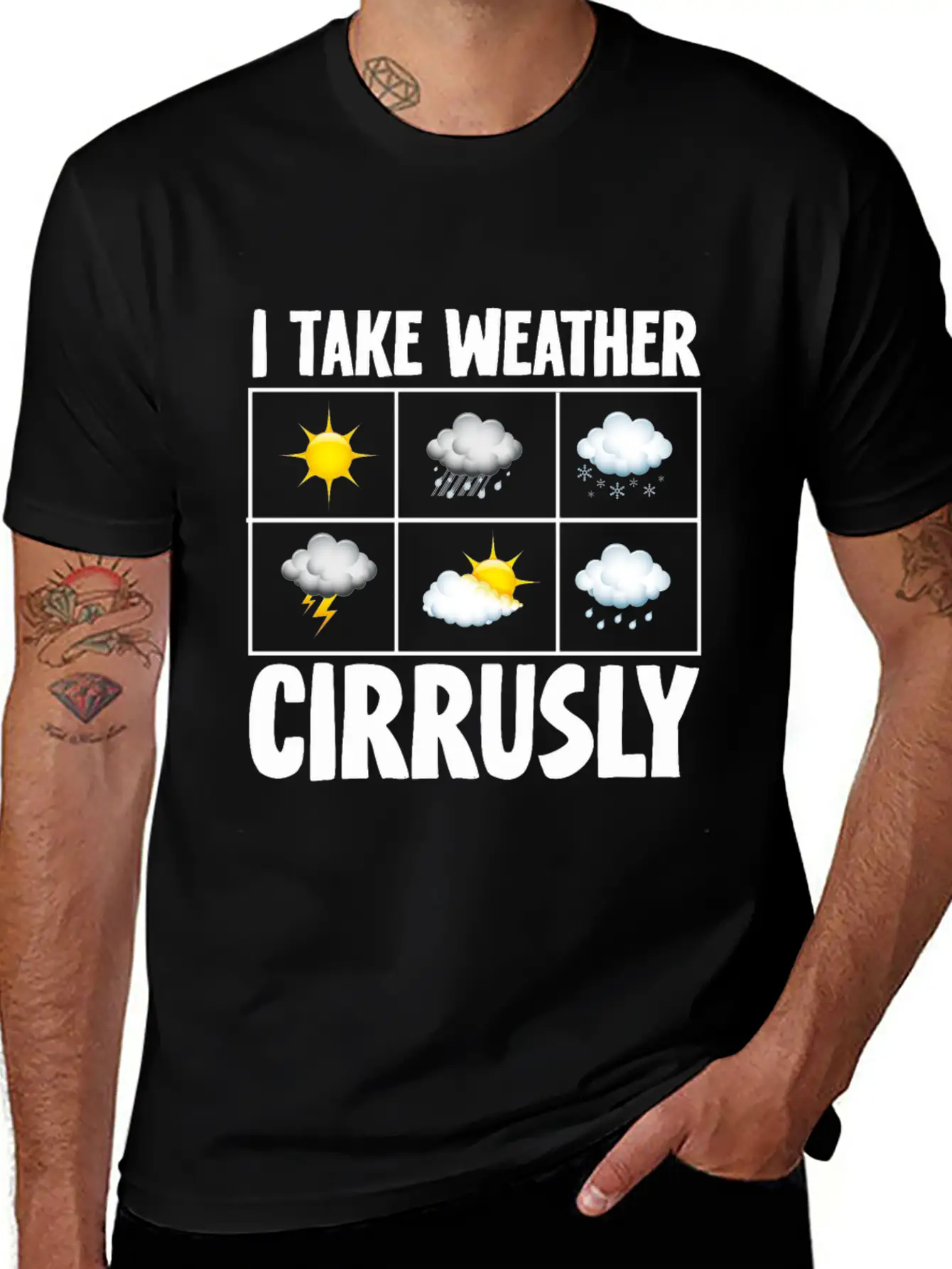I Take Weather Cirrusly Weather Lover Classic Cotton Tee – Unisex Comfort For Any Season