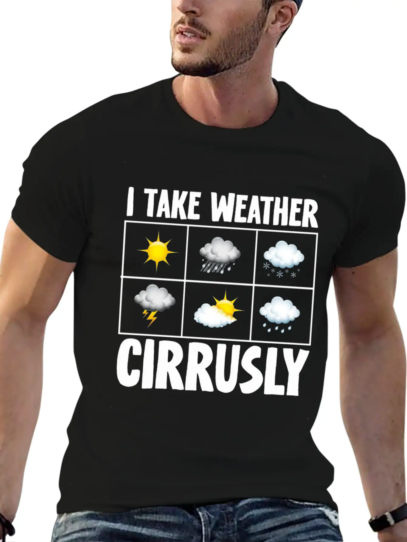 I Take Weather Cirrusly Weather Lover Classic Cotton Tee – Unisex Comfort For Any Season