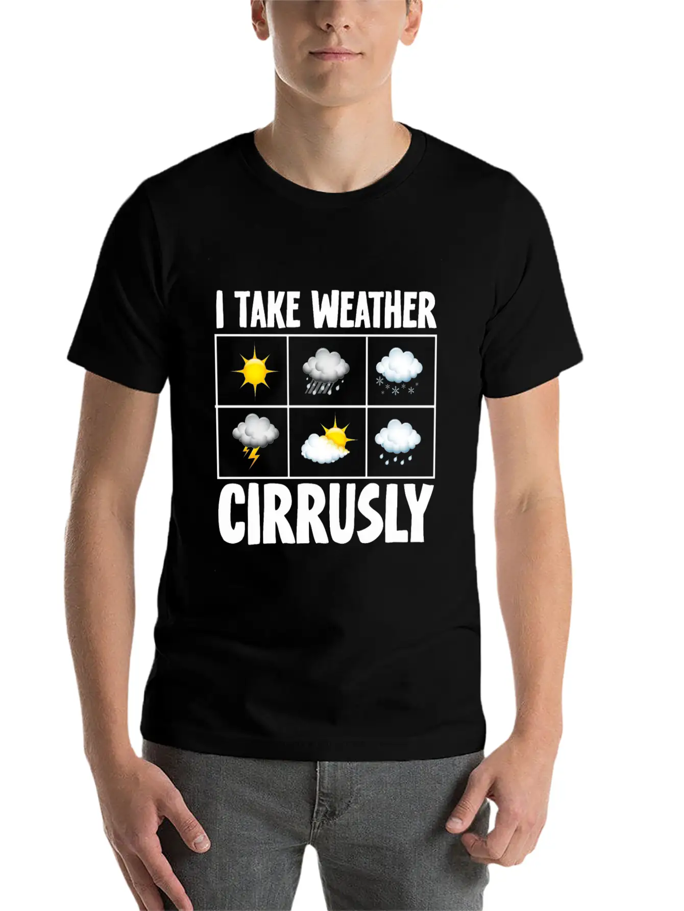 I Take Weather Cirrusly Weather Lover Classic Cotton Tee – Unisex Comfort For Any Season