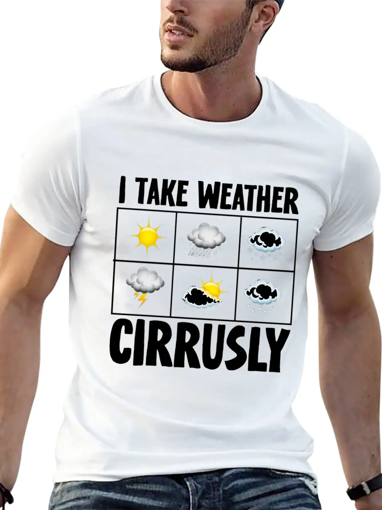 I Take Weather Cirrusly Weather Lover Classic Cotton Tee – Unisex Comfort For Any Season