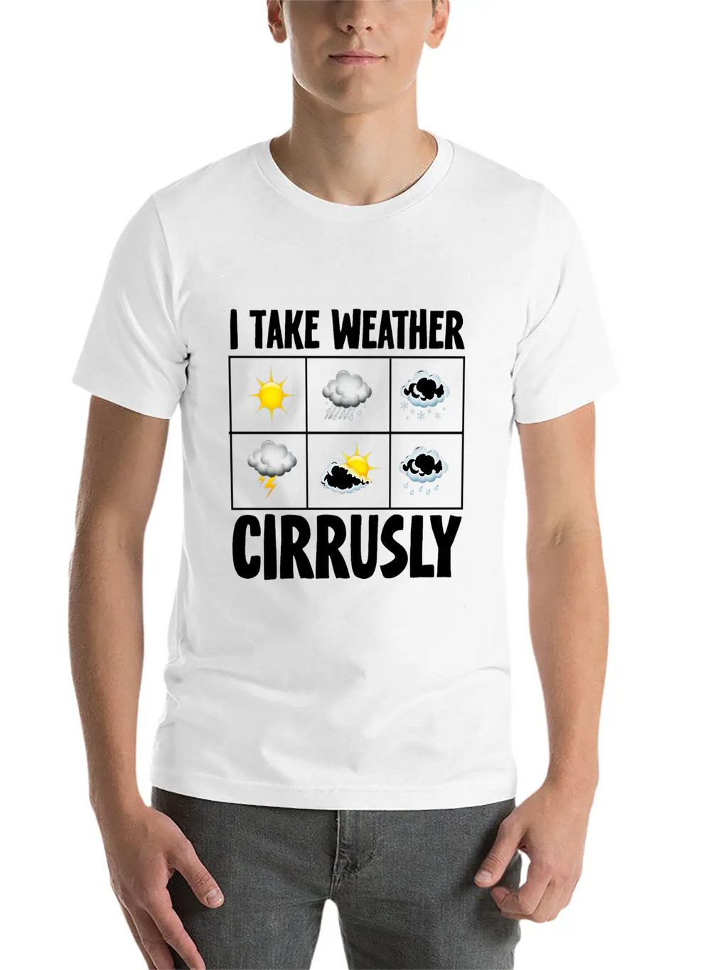 I Take Weather Cirrusly Weather Lover Classic Cotton Tee – Unisex Comfort For Any Season