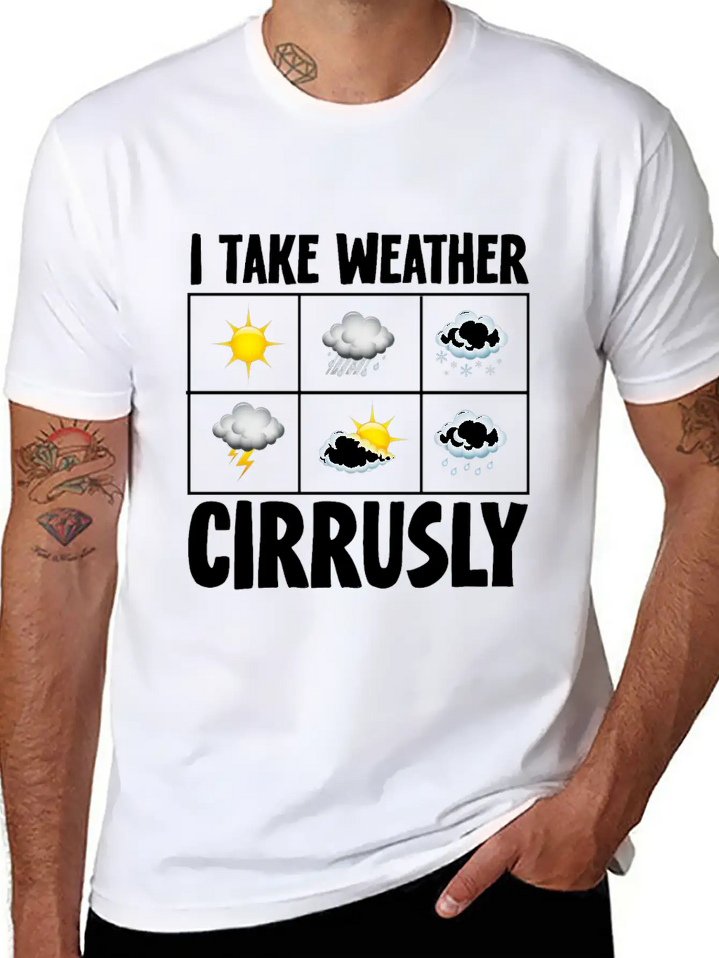 I Take Weather Cirrusly Weather Lover Classic Cotton Tee – Unisex Comfort For Any Season