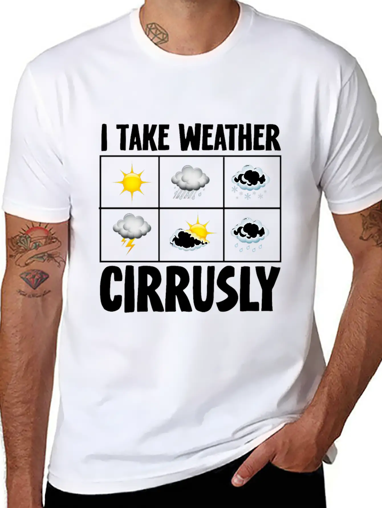 I Take Weather Cirrusly Weather Lover Classic Cotton Tee – Unisex Comfort For Any Season