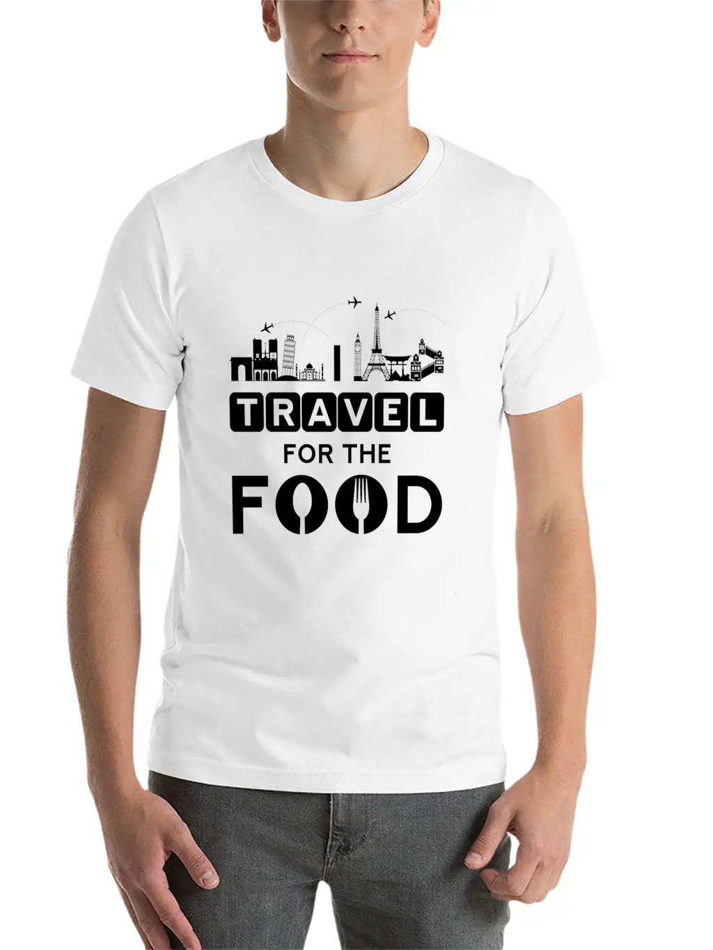 I Travel For The Food - Cook World Traveller Breathable Graphic T-Shirt – Perfect For Casual Days