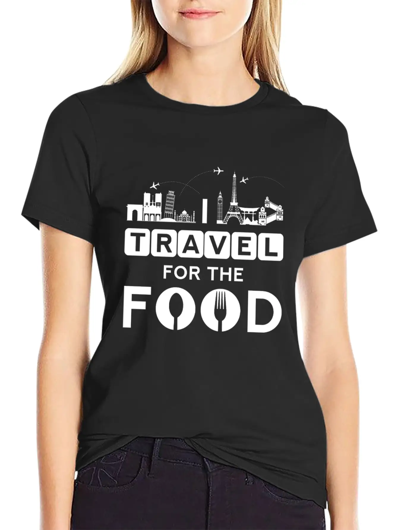 I Travel For The Food - Cook World Traveller Breathable Graphic T-Shirt – Perfect For Casual Days