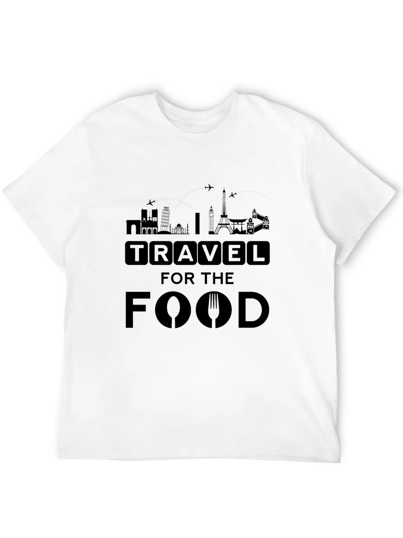 I Travel For The Food - Cook World Traveller Breathable Graphic T-Shirt – Perfect For Casual Days