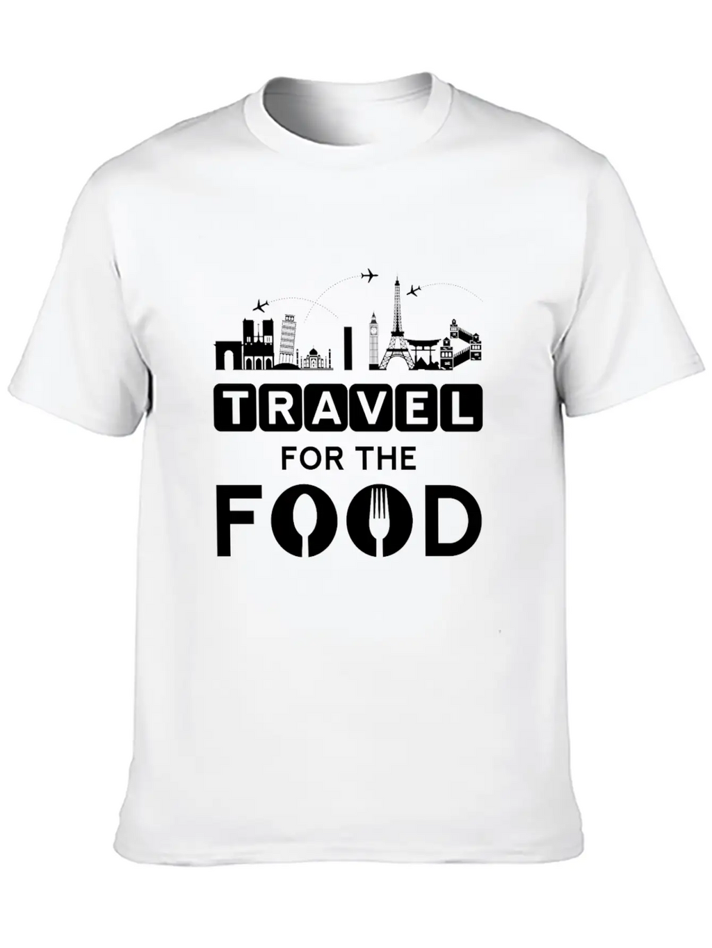 I Travel For The Food - Cook World Traveller Breathable Graphic T-Shirt – Perfect For Casual Days