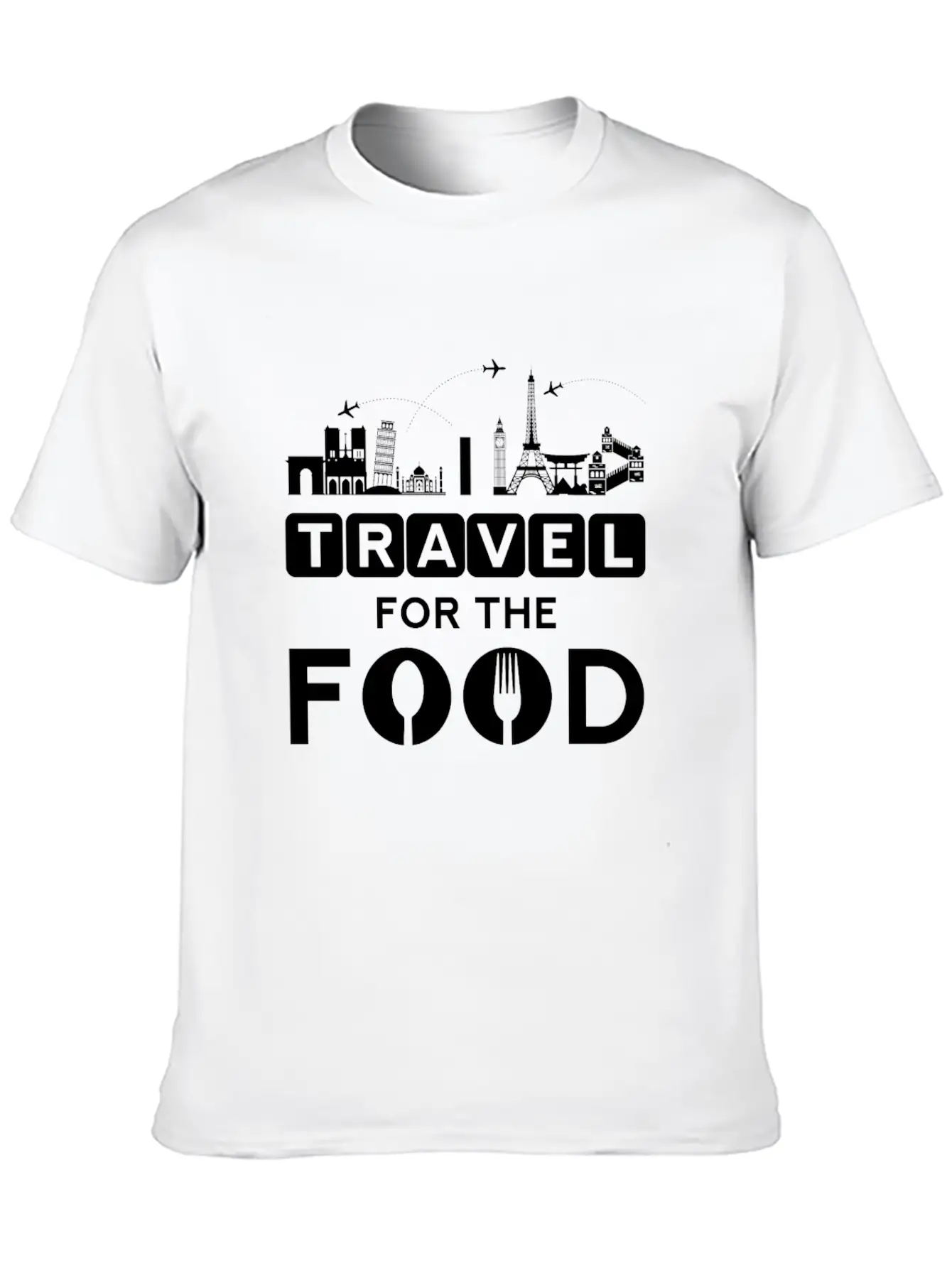 I Travel For The Food - Cook World Traveller Breathable Graphic T-Shirt – Perfect For Casual Days