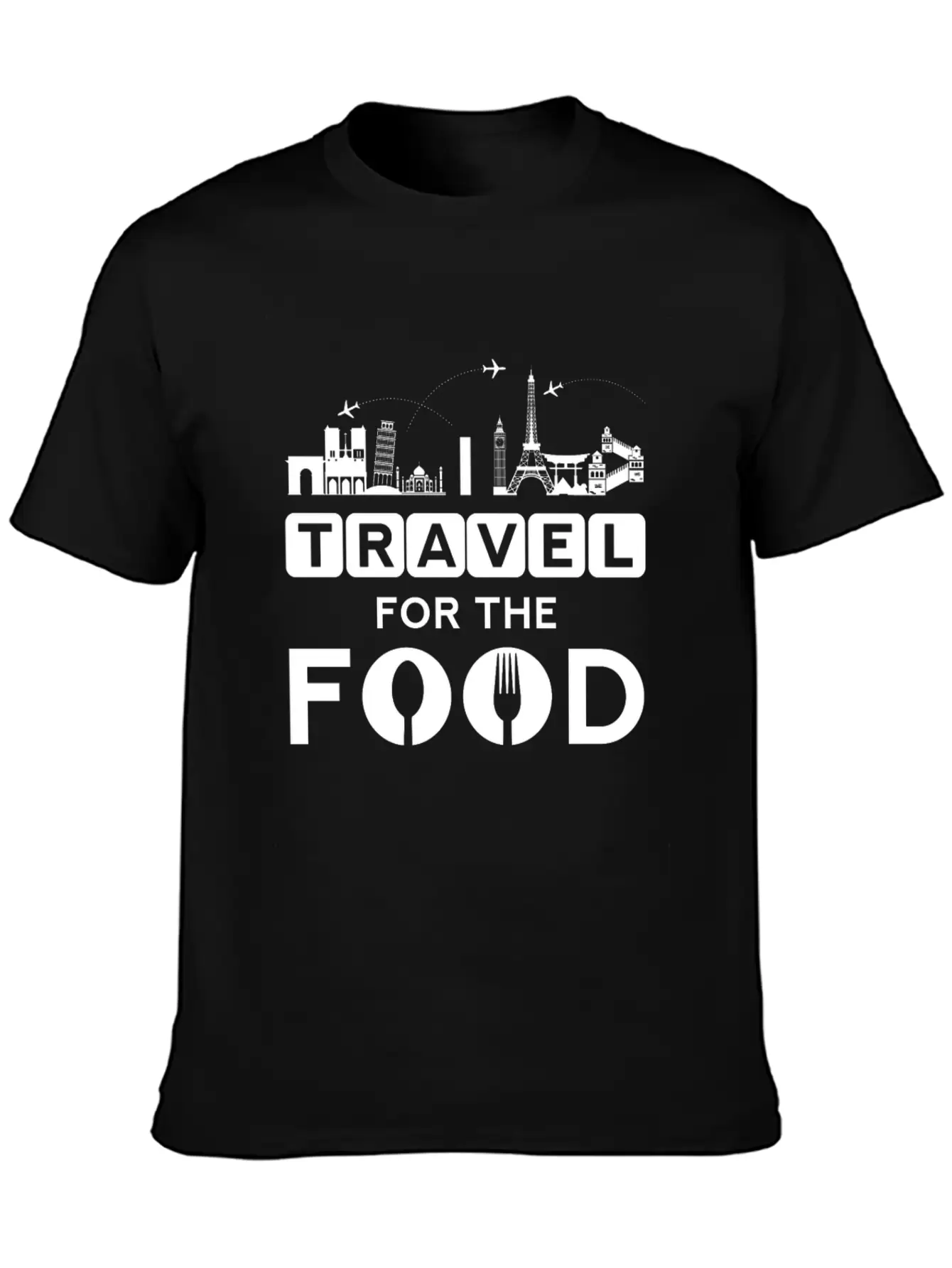 I Travel For The Food - Cook World Traveller Breathable Graphic T-Shirt – Perfect For Casual Days