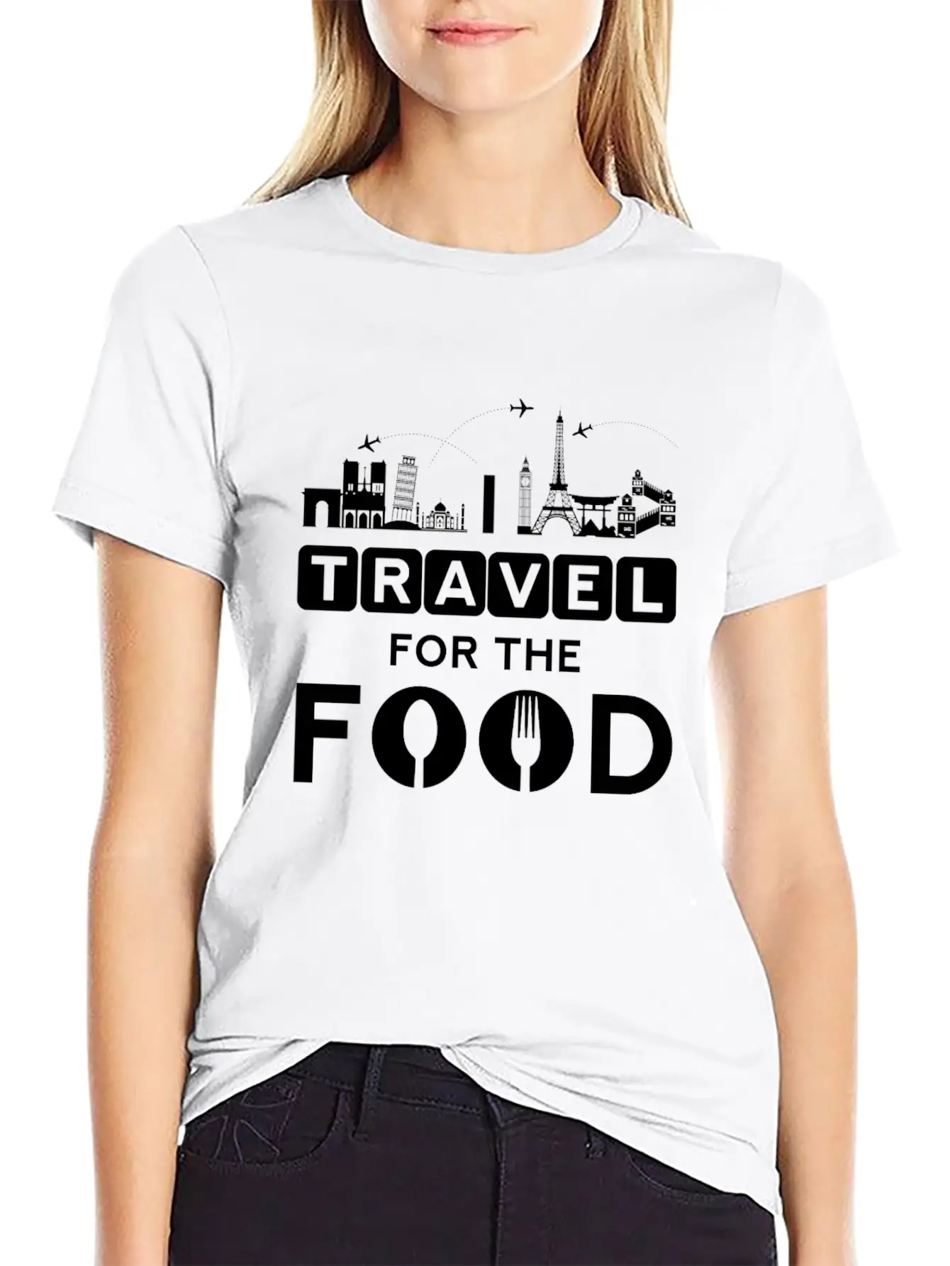 I Travel For The Food - Cook World Traveller Breathable Graphic T-Shirt – Perfect For Casual Days