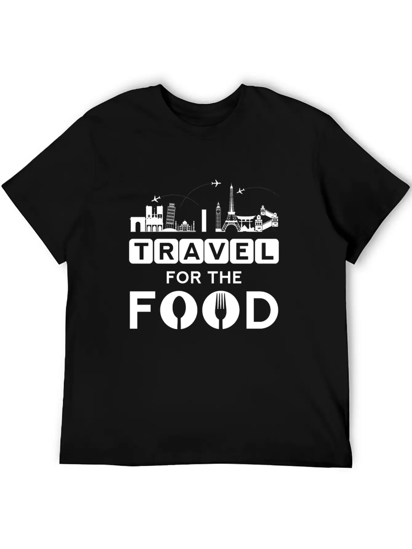 I Travel For The Food - Cook World Traveller Breathable Graphic T-Shirt – Perfect For Casual Days