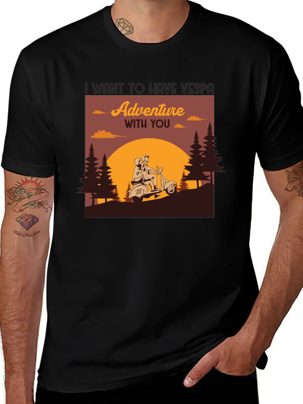 I Want To Have Vespa Adventure With You Relaxed Everyday Tee – Lightweight And Durable Cotton