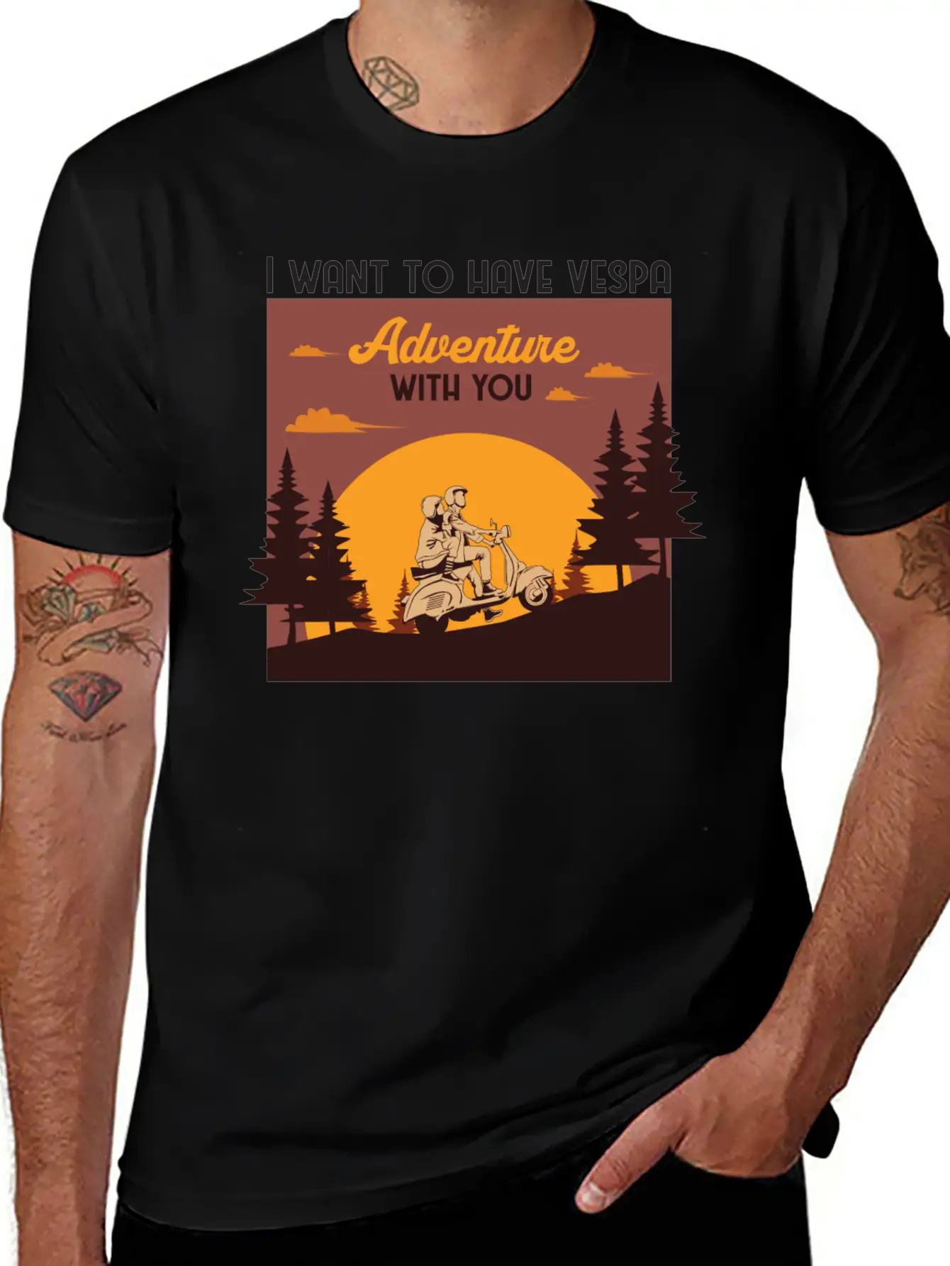 I Want To Have Vespa Adventure With You Relaxed Everyday Tee – Lightweight And Durable Cotton