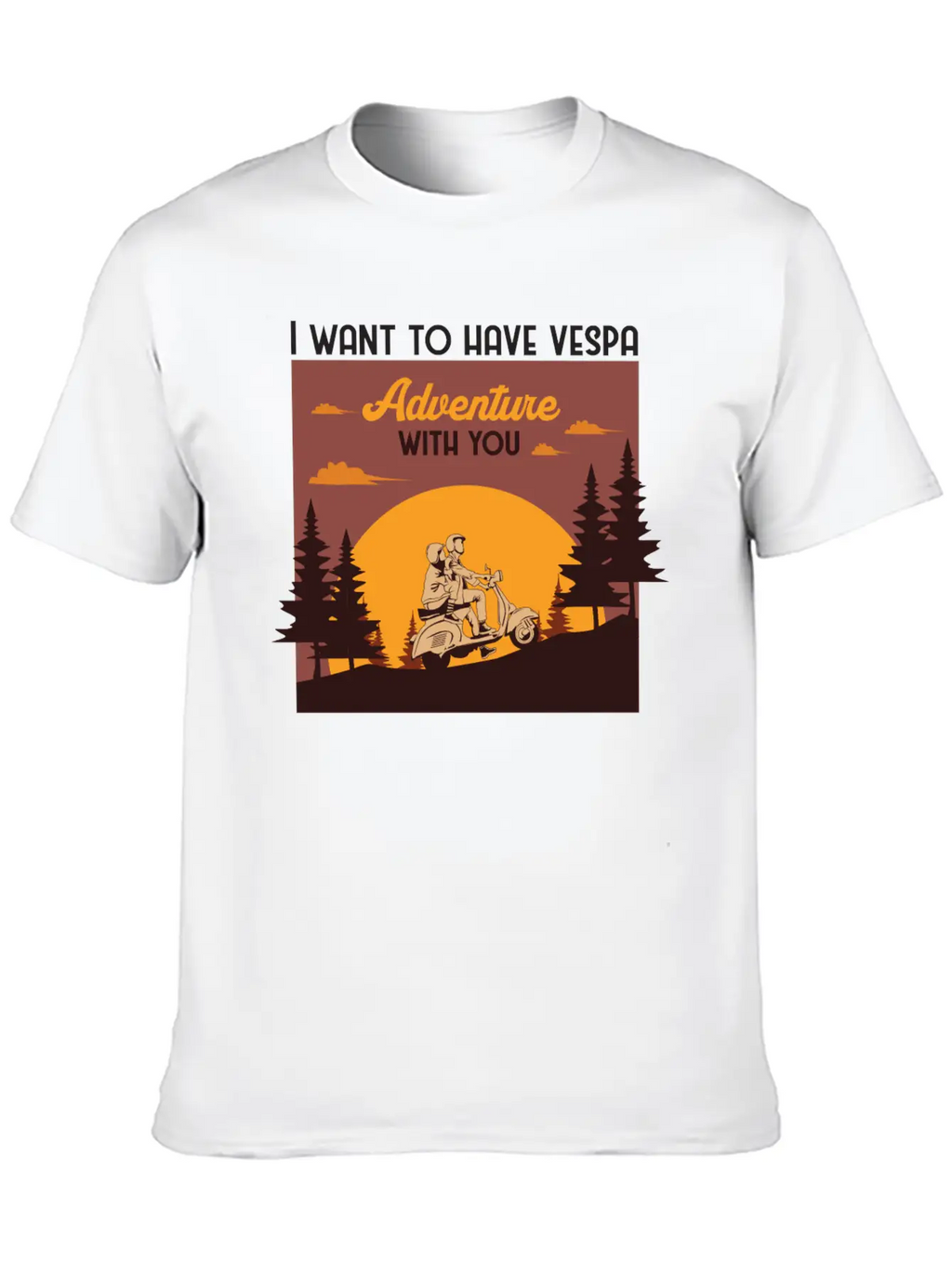 I Want To Have Vespa Adventure With You Relaxed Everyday Tee – Lightweight And Durable Cotton