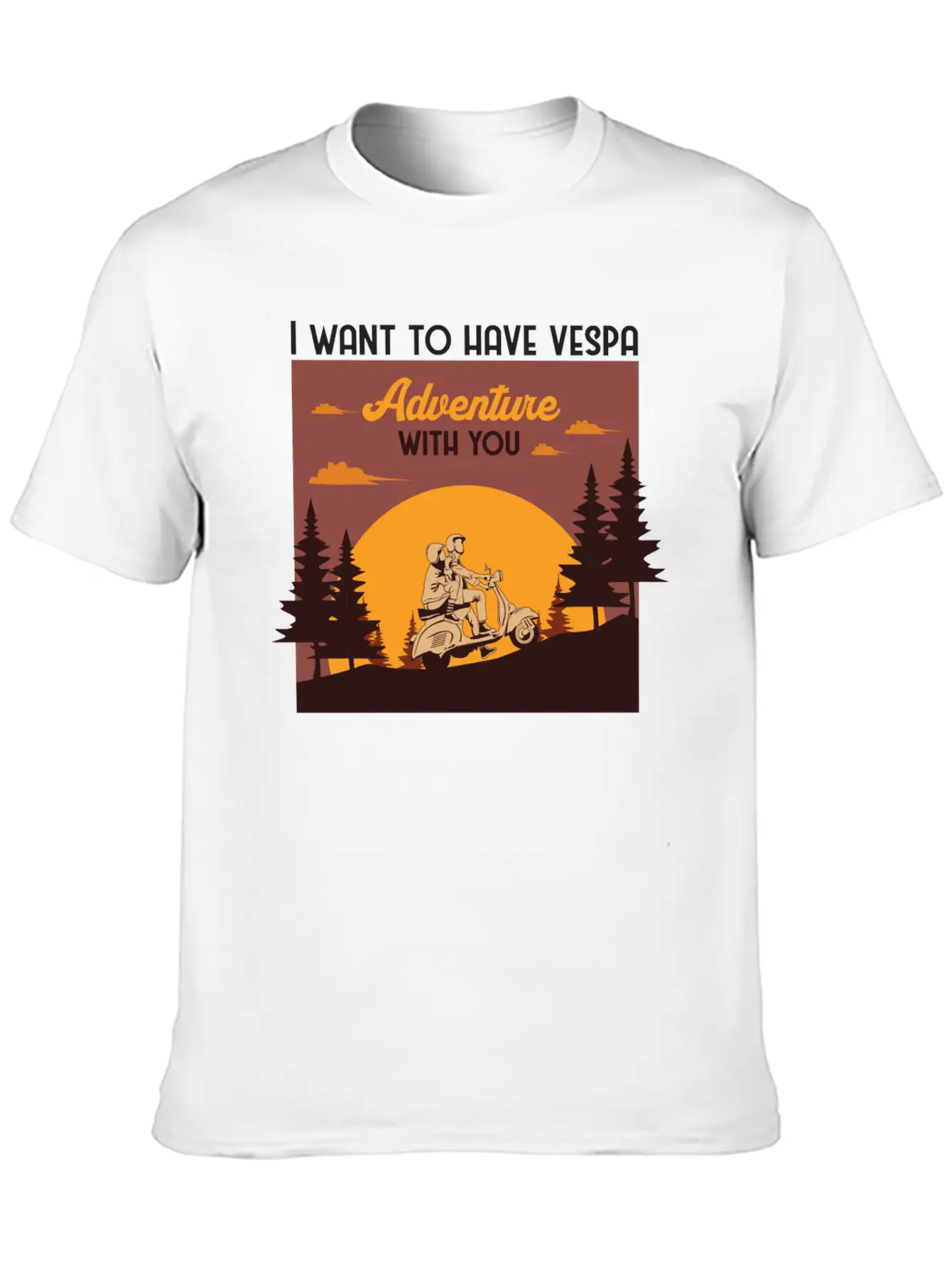 I Want To Have Vespa Adventure With You Relaxed Everyday Tee – Lightweight And Durable Cotton