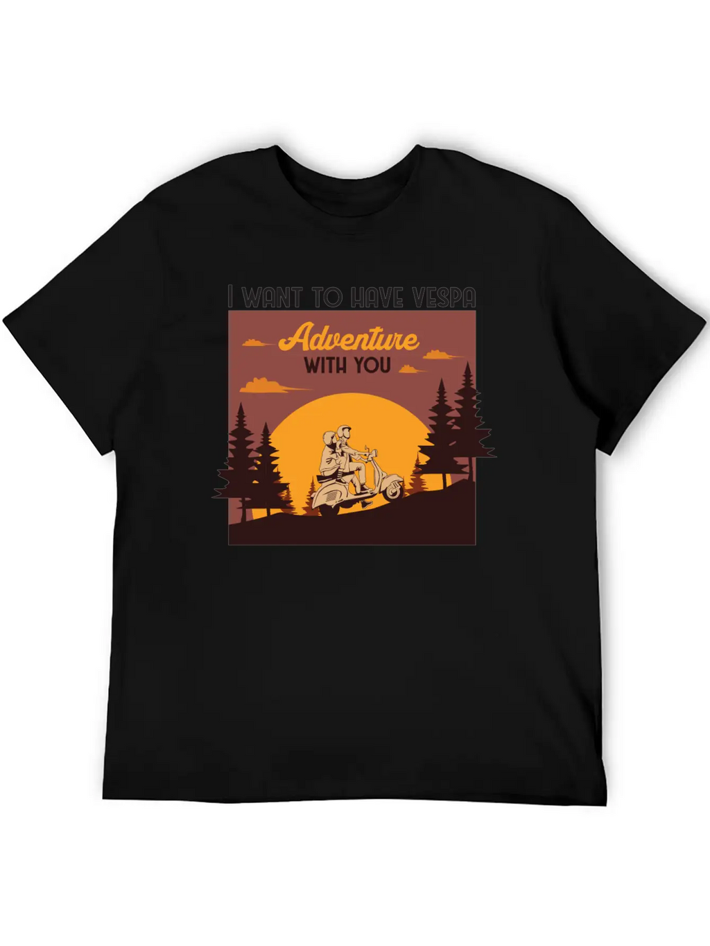 I Want To Have Vespa Adventure With You Relaxed Everyday Tee – Lightweight And Durable Cotton