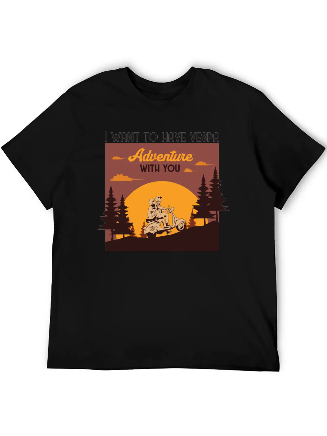 I Want To Have Vespa Adventure With You Relaxed Everyday Tee – Lightweight And Durable Cotton