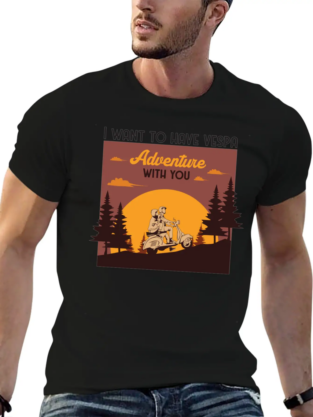 I Want To Have Vespa Adventure With You Relaxed Everyday Tee – Lightweight And Durable Cotton