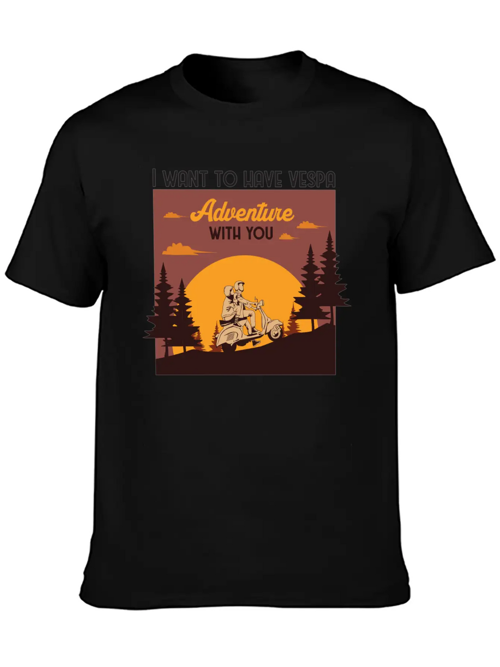 I Want To Have Vespa Adventure With You Relaxed Everyday Tee – Lightweight And Durable Cotton