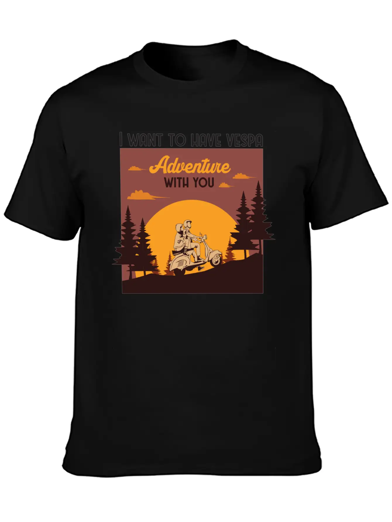 I Want To Have Vespa Adventure With You Relaxed Everyday Tee – Lightweight And Durable Cotton