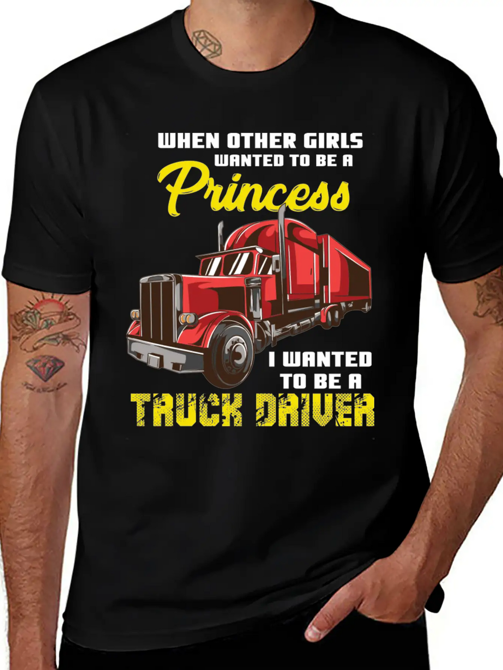 I Wanted To Be A Truck Driver Breathable Soft Cotton T-Shirt – Timeless Casual Look