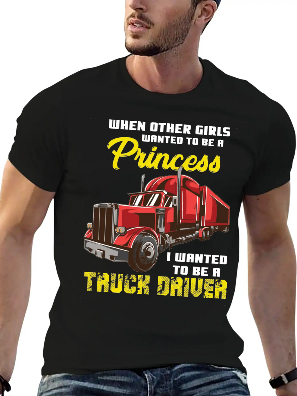 I Wanted To Be A Truck Driver Breathable Soft Cotton T-Shirt – Timeless Casual Look