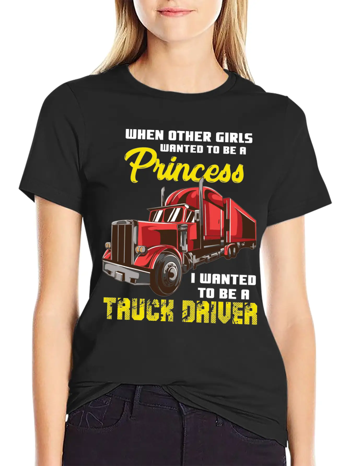 I Wanted To Be A Truck Driver Breathable Soft Cotton T-Shirt – Timeless Casual Look