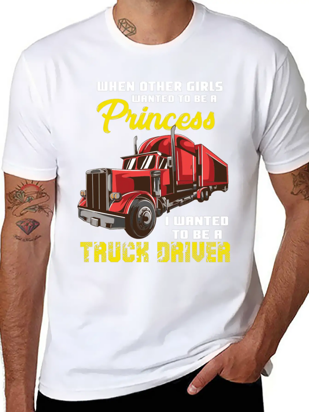 I Wanted To Be A Truck Driver Breathable Soft Cotton T-Shirt – Timeless Casual Look