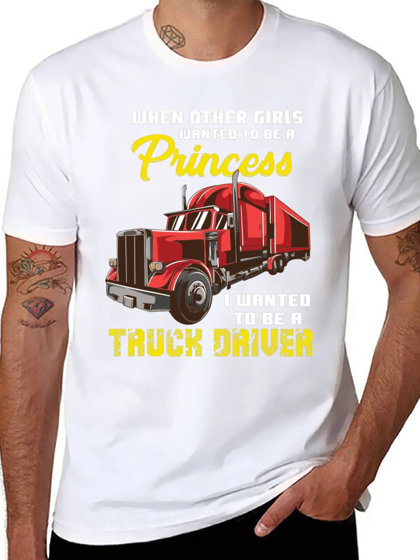 I Wanted To Be A Truck Driver Breathable Soft Cotton T-Shirt – Timeless Casual Look
