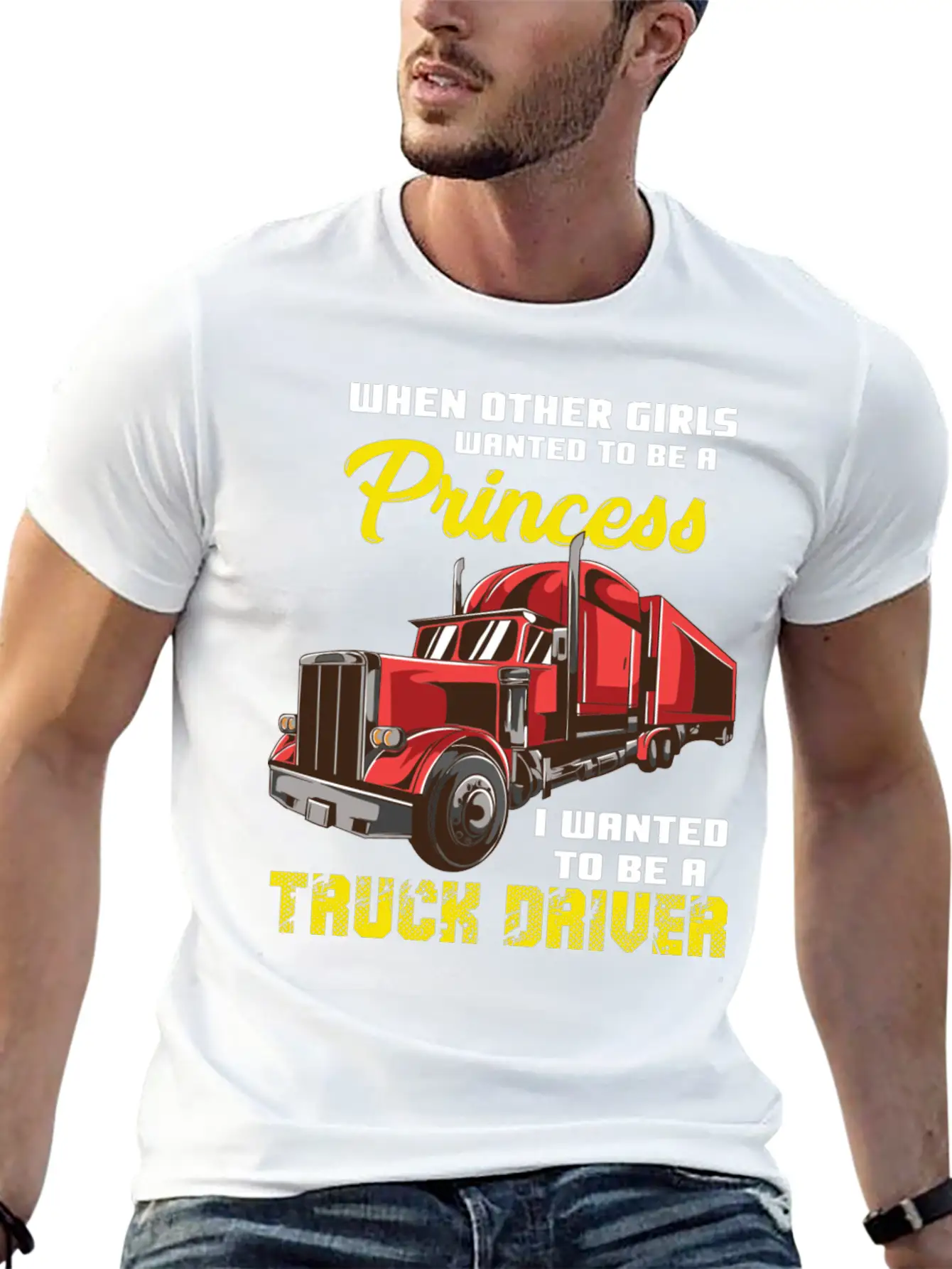 I Wanted To Be A Truck Driver Breathable Soft Cotton T-Shirt – Timeless Casual Look