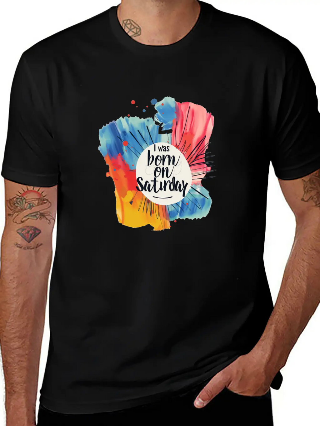 I Was Born On Saturday Unisex Casual T-Shirt – Clean Design For Daily Comfort