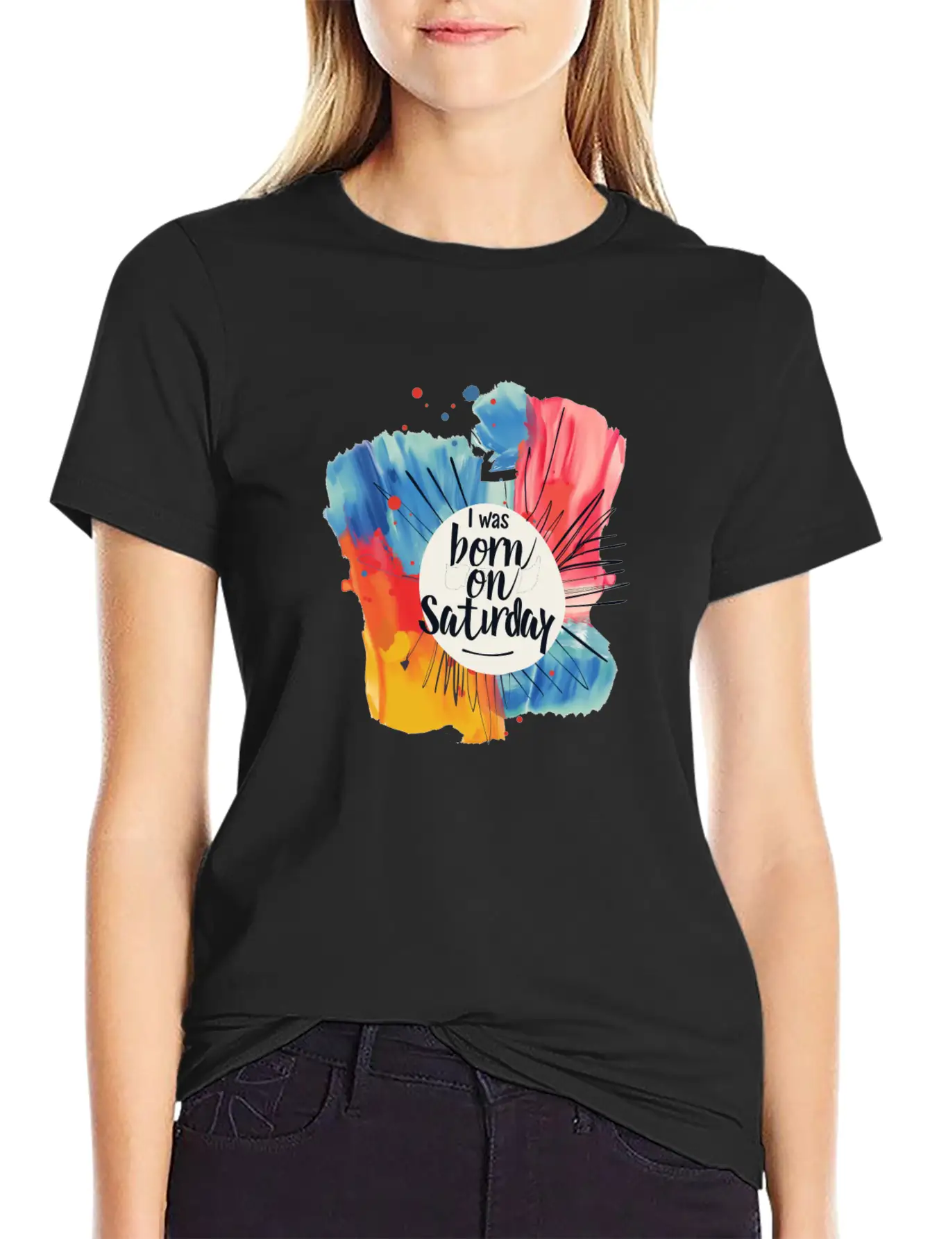 I Was Born On Saturday Unisex Casual T-Shirt – Clean Design For Daily Comfort