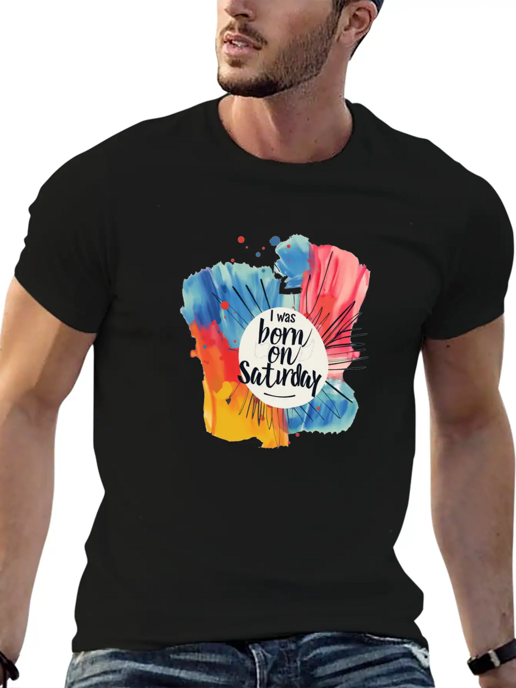 I Was Born On Saturday Unisex Casual T-Shirt – Clean Design For Daily Comfort