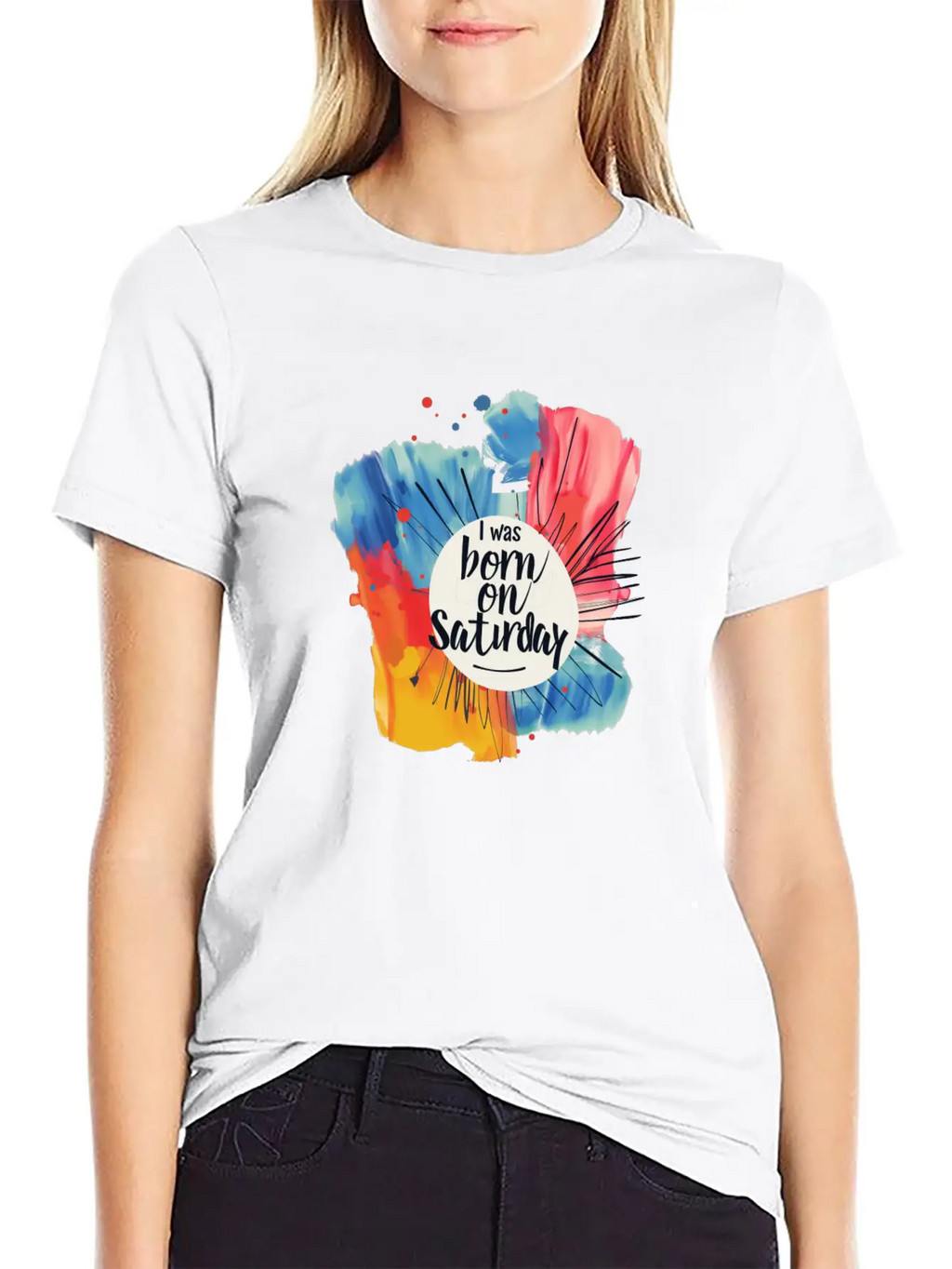 I Was Born On Saturday Unisex Casual T-Shirt – Clean Design For Daily Comfort
