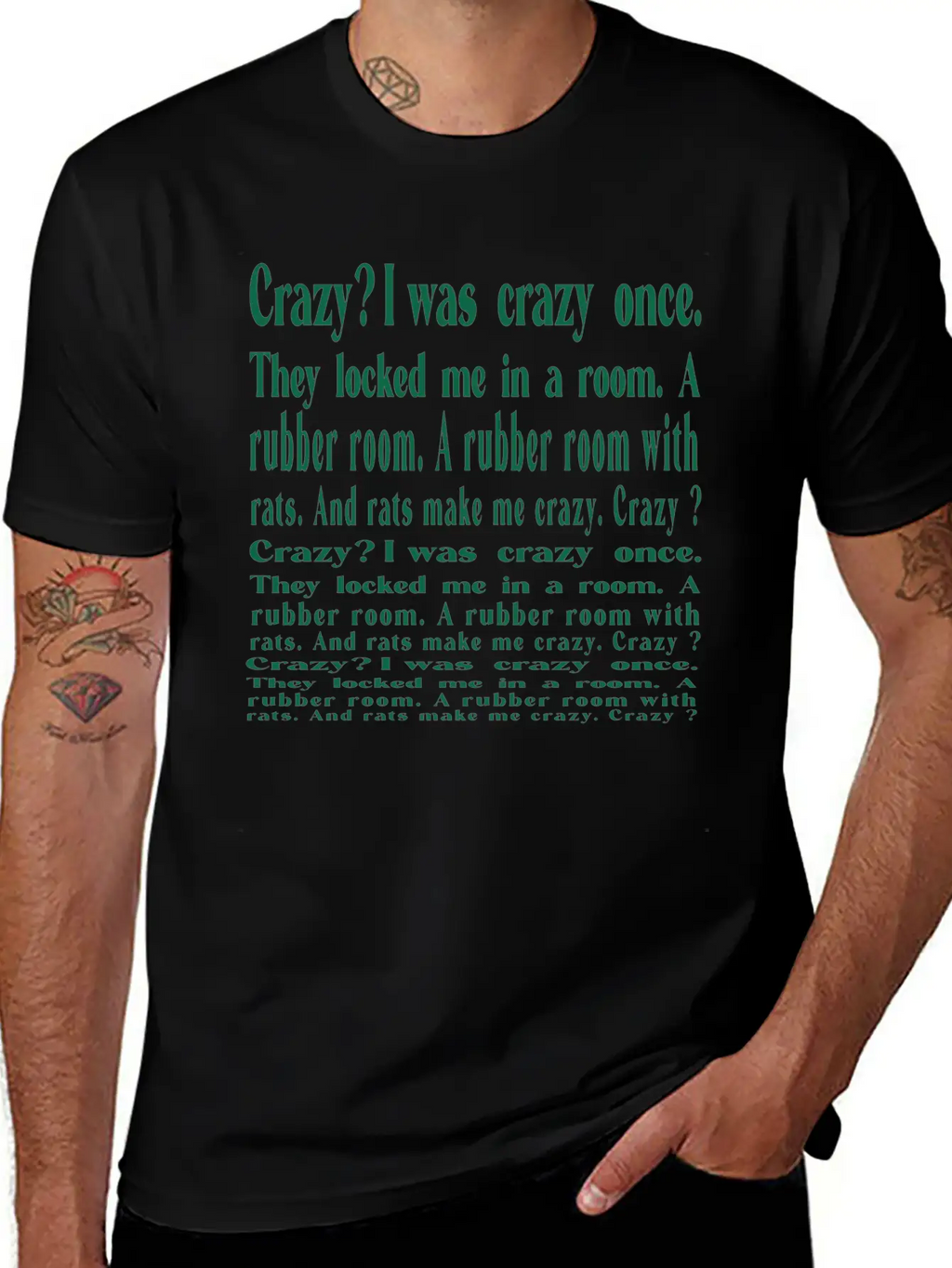 I Was Crazy Once Relaxed Everyday Tee – Lightweight And Durable Cotton