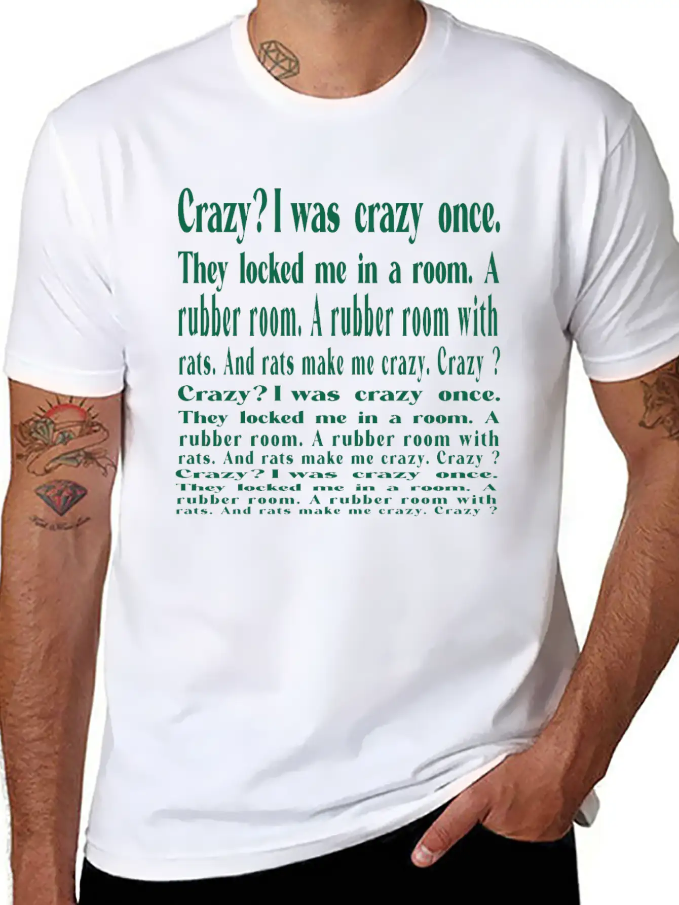 I Was Crazy Once Relaxed Everyday Tee – Lightweight And Durable Cotton