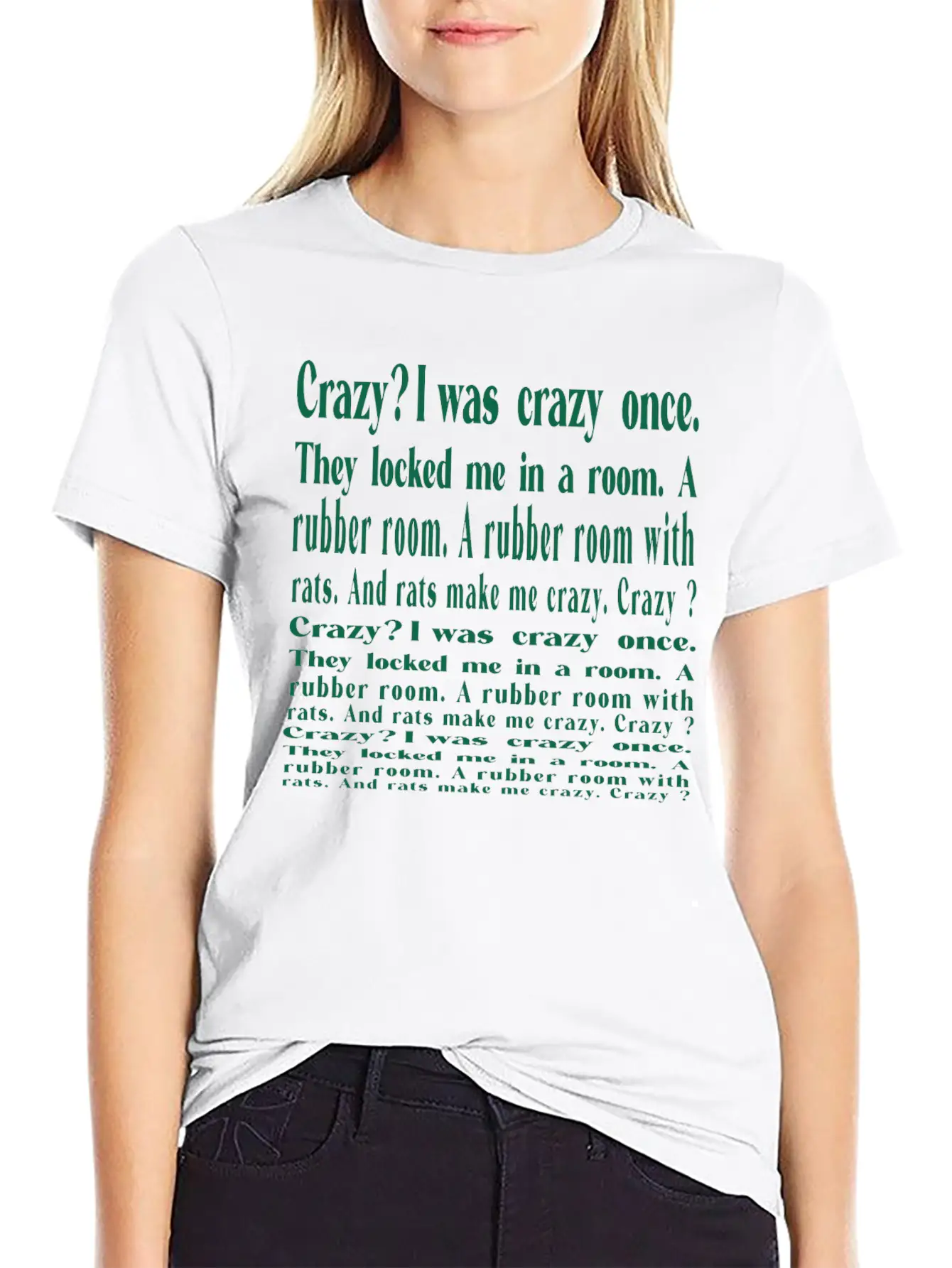 I Was Crazy Once Relaxed Everyday Tee – Lightweight And Durable Cotton