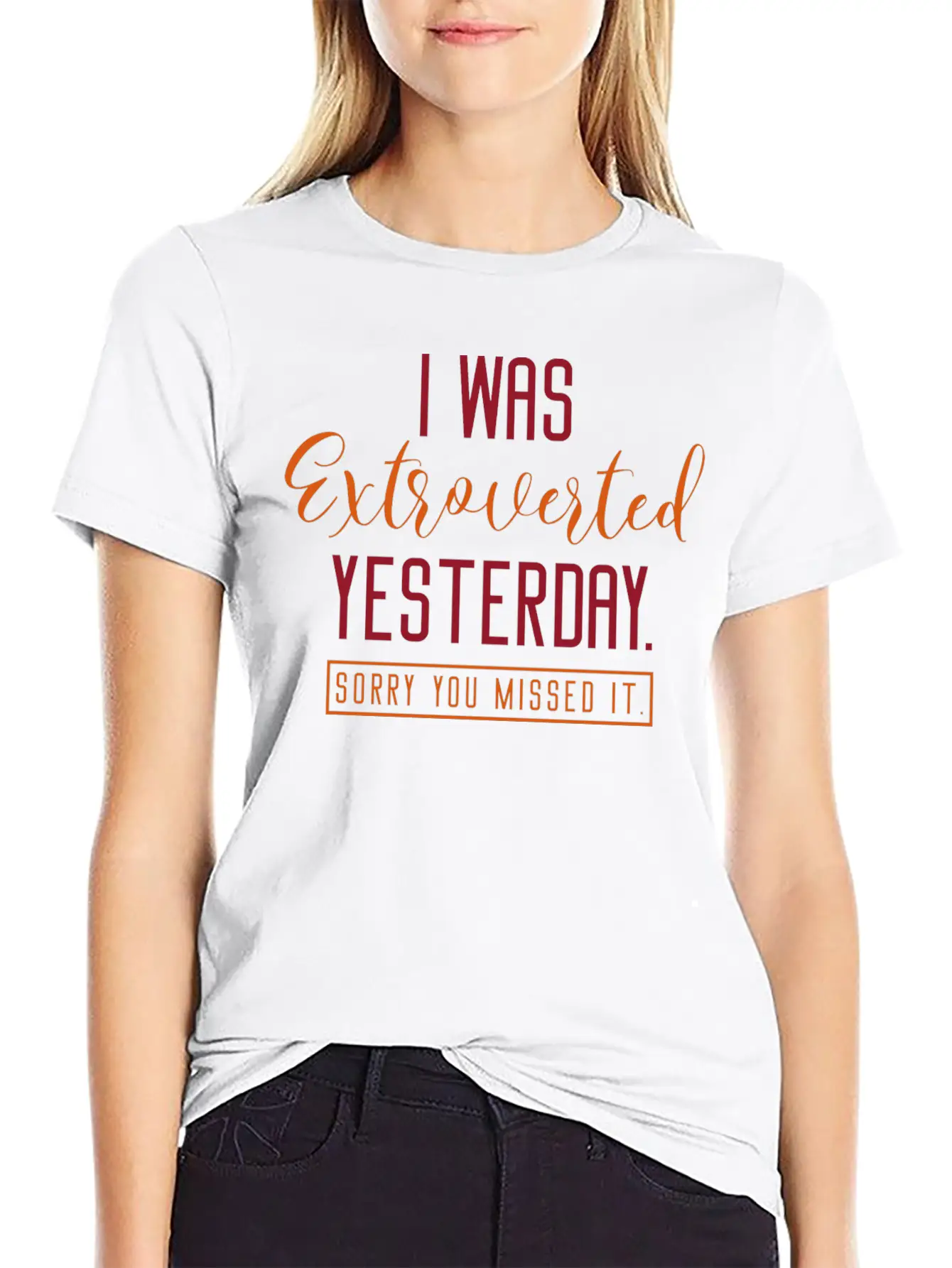 I Was Extroverted Yesterday Classic Cotton Tee – Unisex Comfort For Any Season