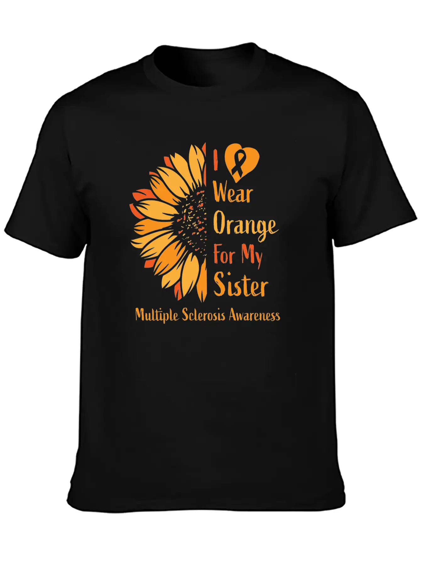 I Wear Orange For My Sister Multiple Sclerosis Essential Cotton Tee For Daily Outfits – Unisex Style