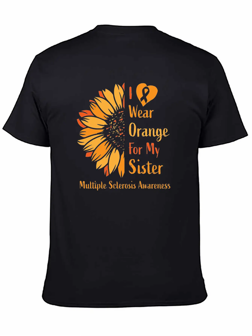 I Wear Orange For My Sister Multiple Sclerosis Essential Cotton Tee For Daily Outfits – Unisex Style
