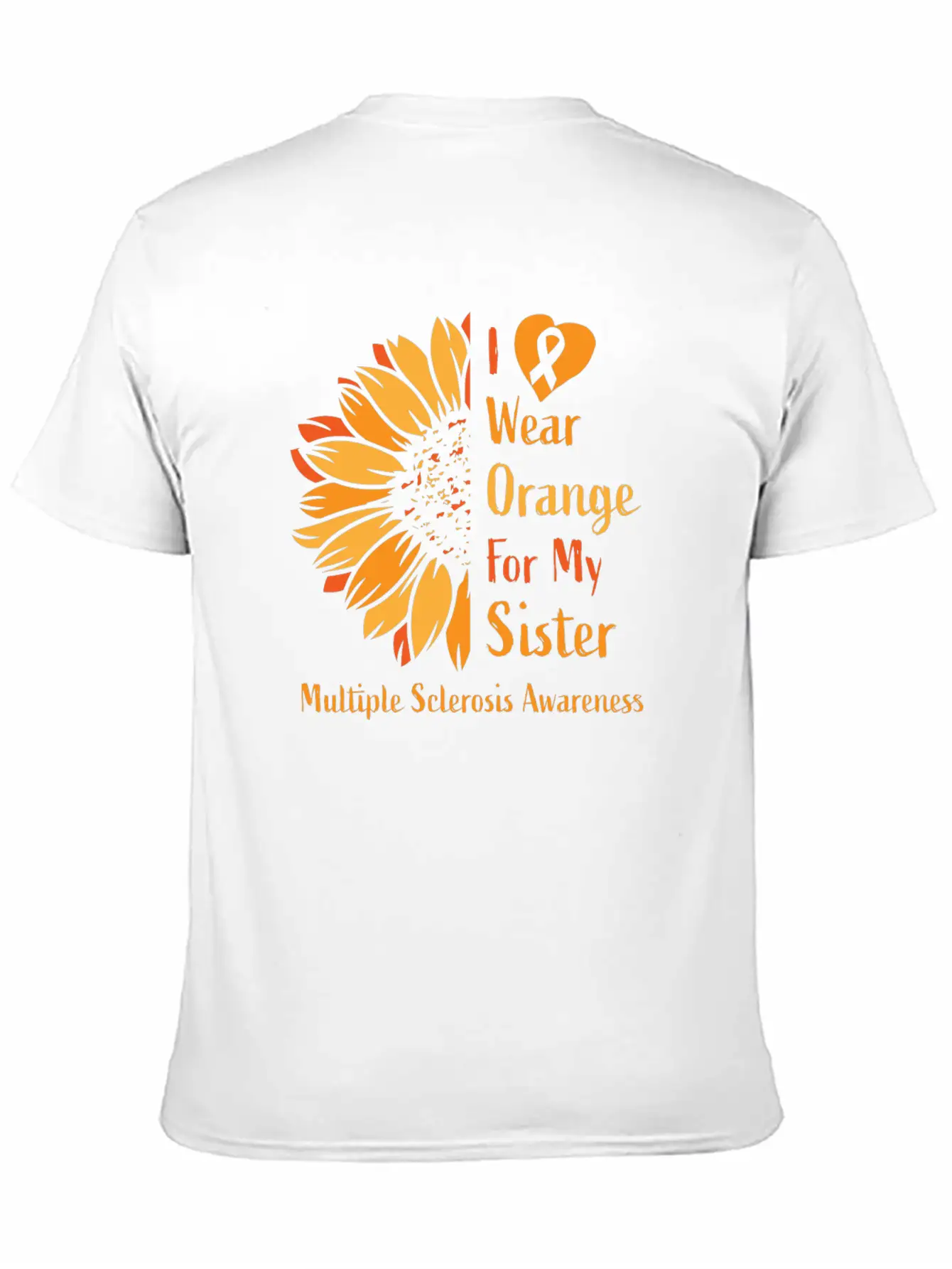 I Wear Orange For My Sister Multiple Sclerosis Essential Cotton Tee For Daily Outfits – Unisex Style