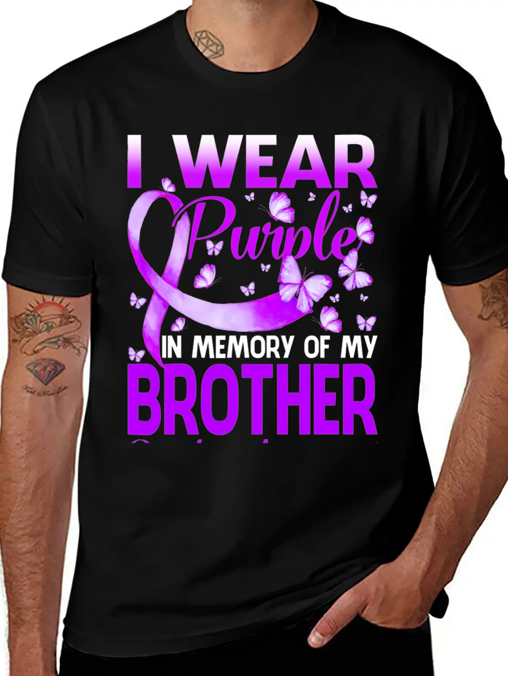 I Wear Purple In Memory My Bror Overdose Timeless Short Sleeve Tee – Comfy And Minimalist Design