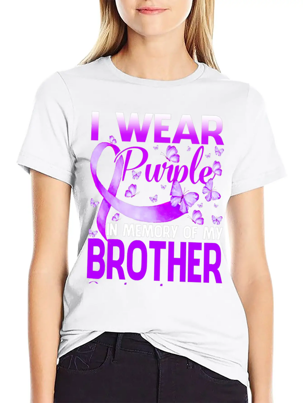 I Wear Purple In Memory My Bror Overdose Timeless Short Sleeve Tee – Comfy And Minimalist Design