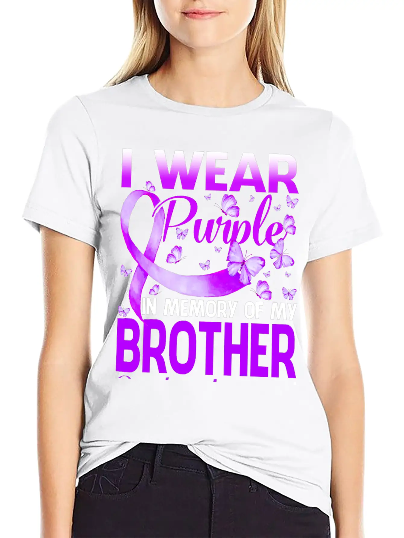 I Wear Purple In Memory My Bror Overdose Timeless Short Sleeve Tee – Comfy And Minimalist Design