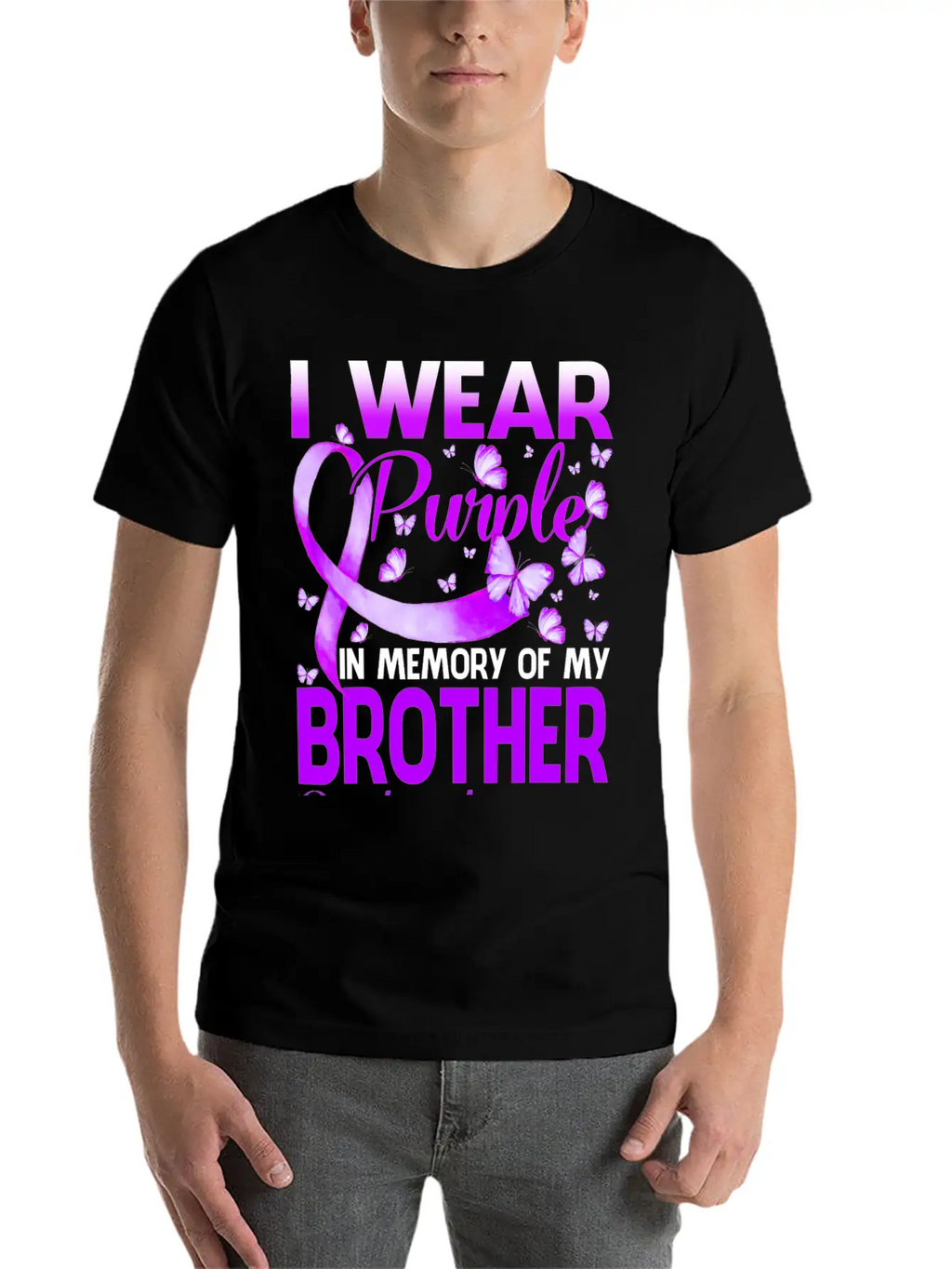 I Wear Purple In Memory My Bror Overdose Timeless Short Sleeve Tee – Comfy And Minimalist Design